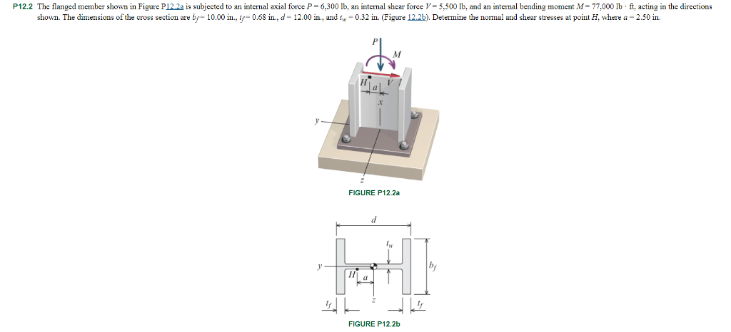 Solved P12.2 The Flanged Member Shown In Figure P1.2a Is | Chegg.com