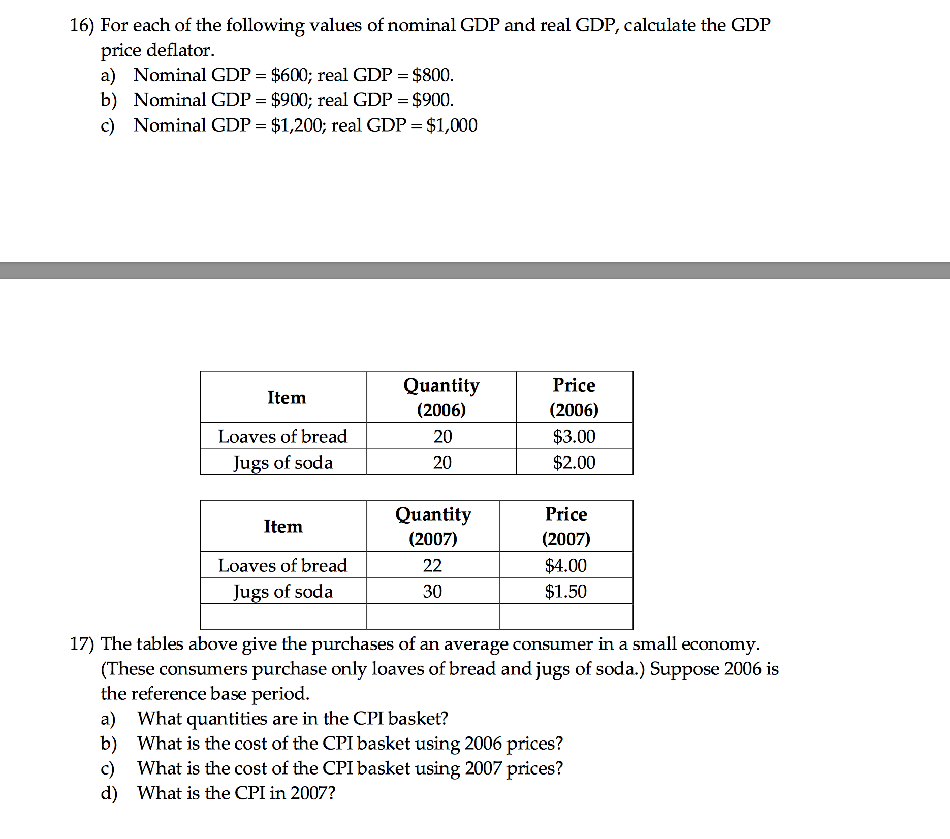 Solved For Each Of The Following Values Of Nominal GDP An...