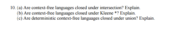 are context-free grammars closed under intersection
