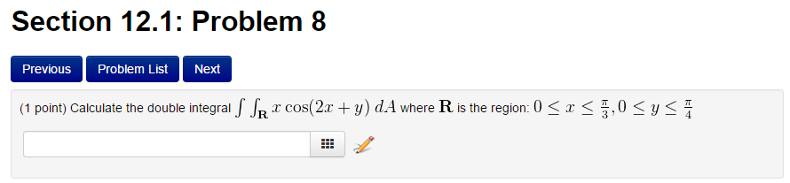 Solved Section 12.1: Problem 8 PreviouS Problem List Next (1 | Chegg.com