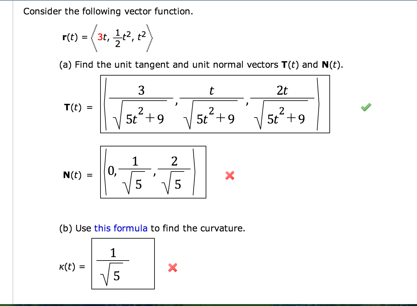 Solved: Consider The Following Vector Function. R(t) = (3t... | Chegg.com