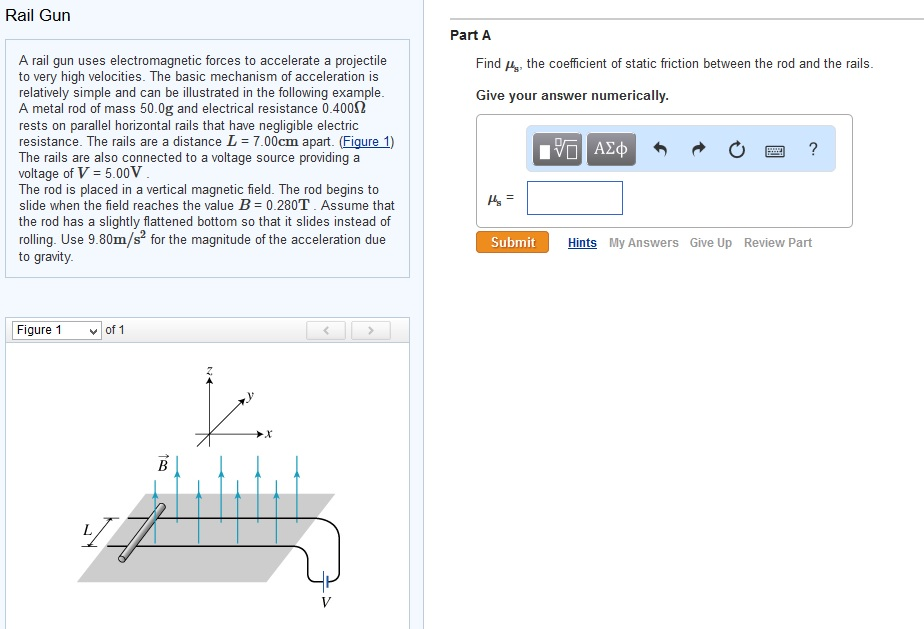 Solved Rail Gun A rail gun uses forces to