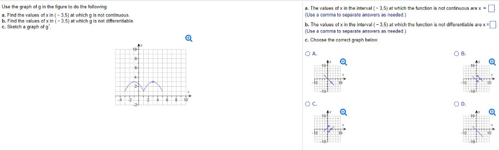 Solved Use the graph of g in the figure to do the following | Chegg.com