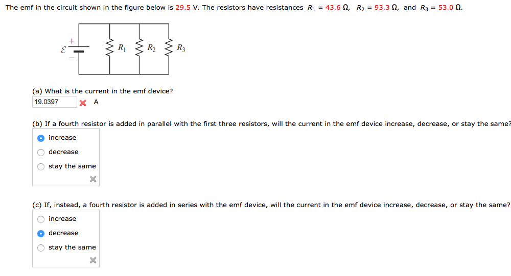 Solved The emf in the circuit shown in the figure below is | Chegg.com