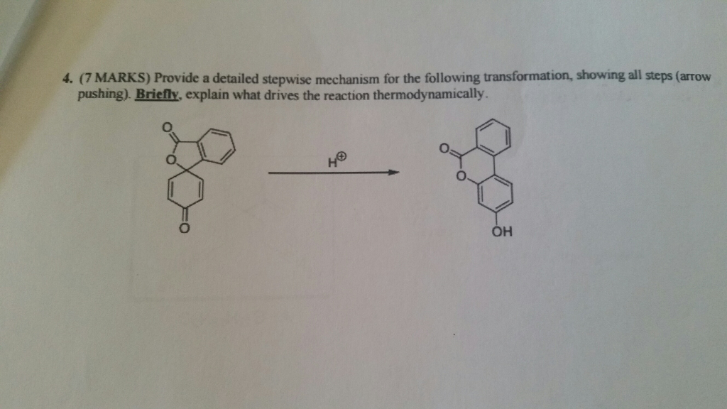 Solved Provide a detailed stepwise mechanism for the | Chegg.com