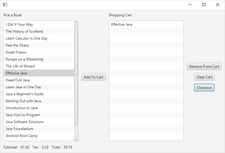 Create a Java GUI application that works like a | Chegg.com