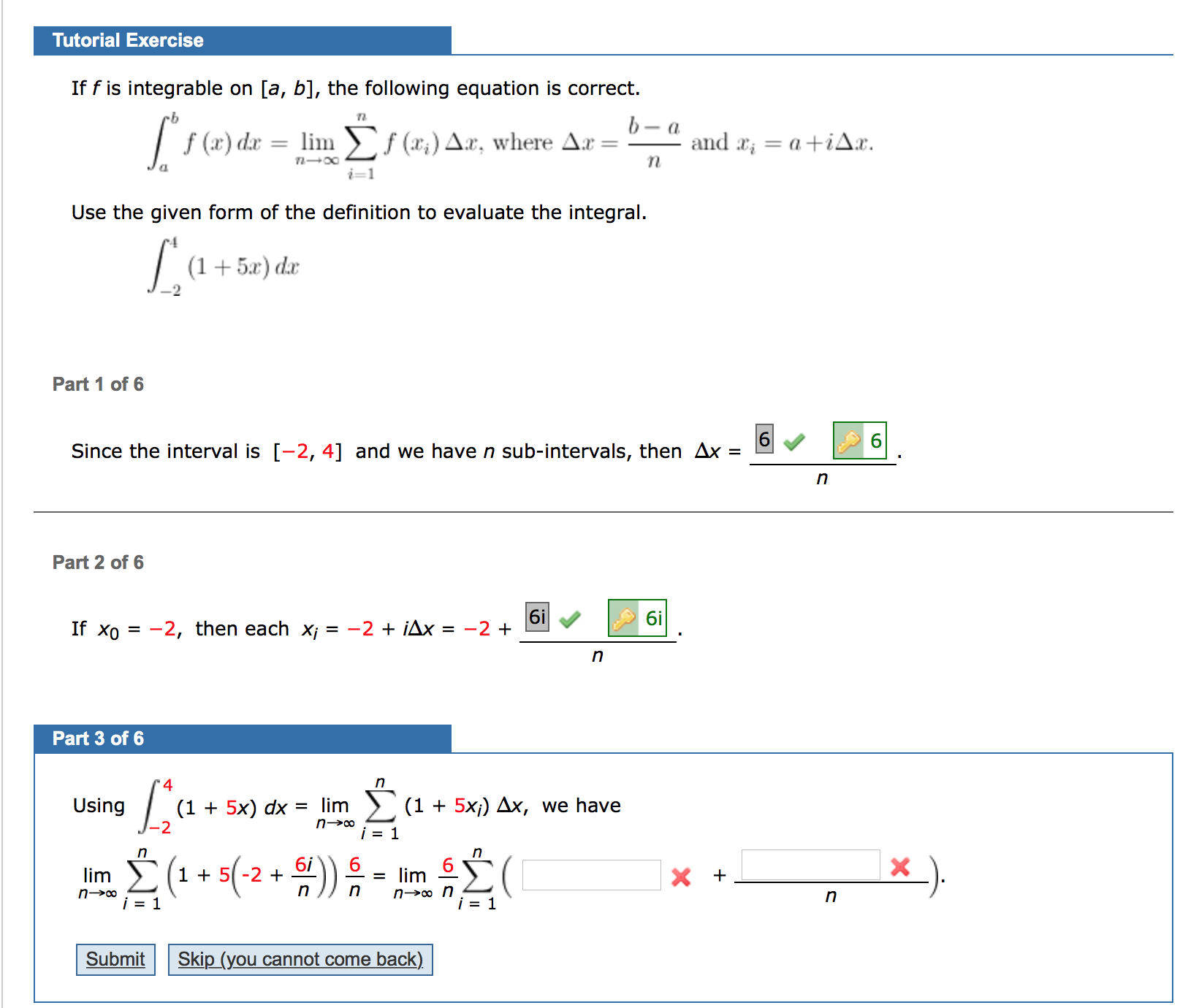 Solved If f is integrable on [a, b], the following equation | Chegg.com