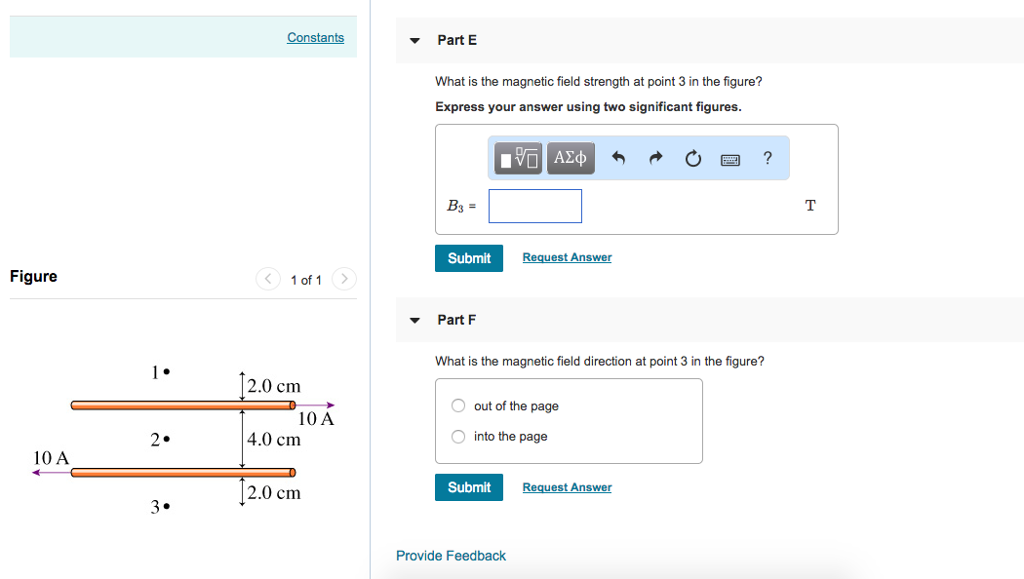 Solved PartA What is the magnetic field strength at point 1 | Chegg.com