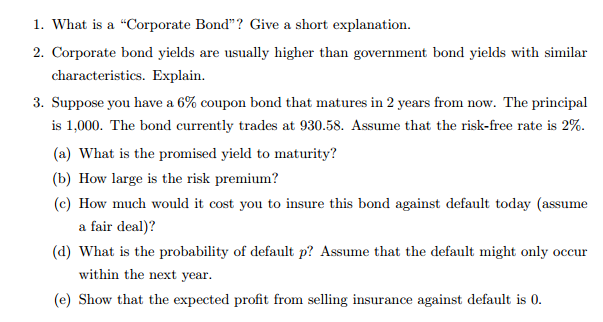 What Is A Corporate Bond Give A Short Explanation Chegg