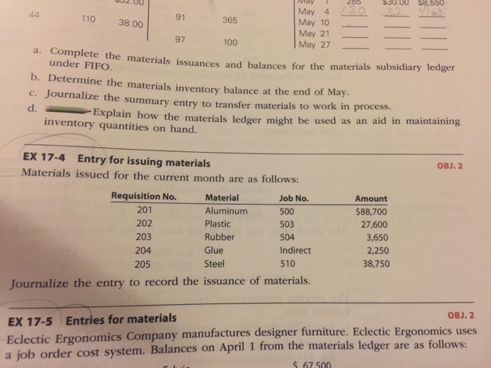 Solved Materials issued for the current month are as