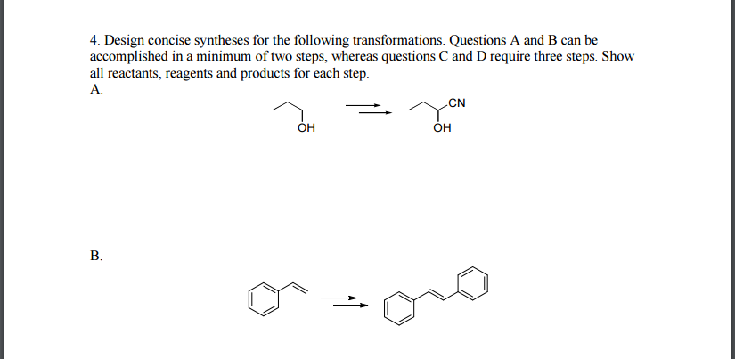 Solved 4. Design Concise Syntheses For The Following | Chegg.com