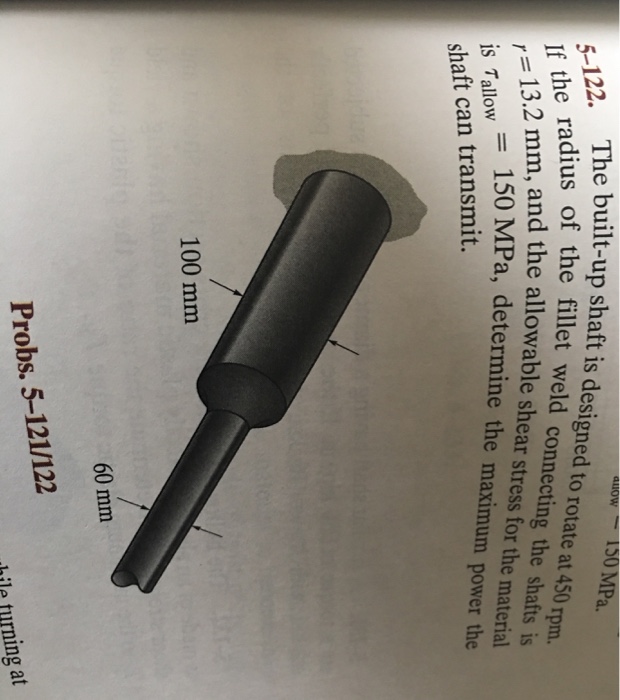 Solved The builtup shaft is designed to rotate at 450 rpm.