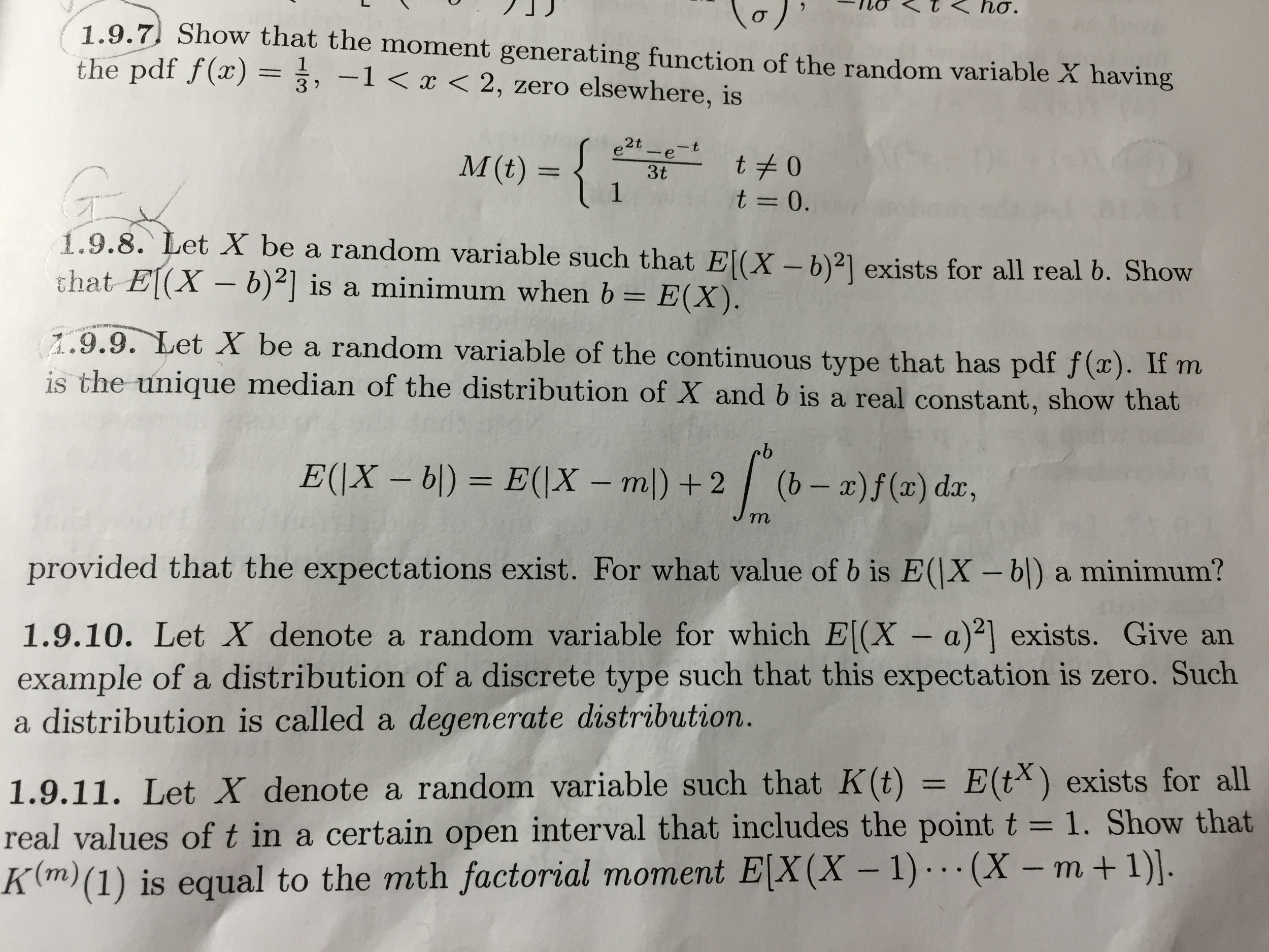 Solved Show That The Moment Generating Function Of The | Chegg.com