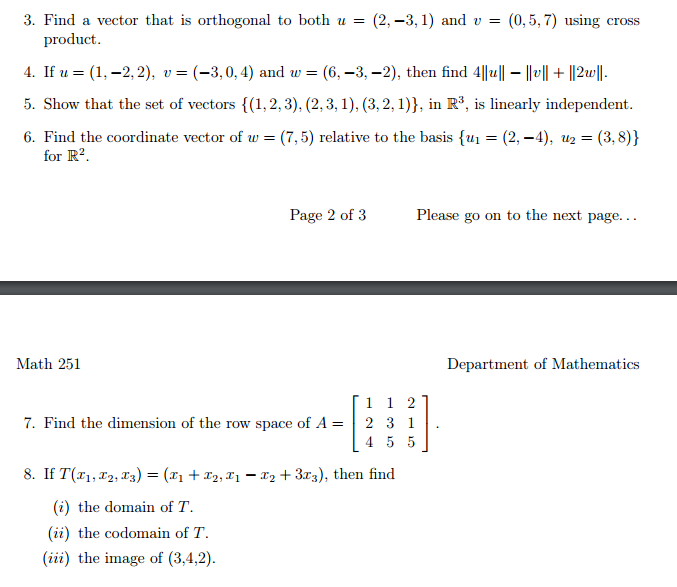 Solved Find a vector that is orthogonal to both u 2 Chegg