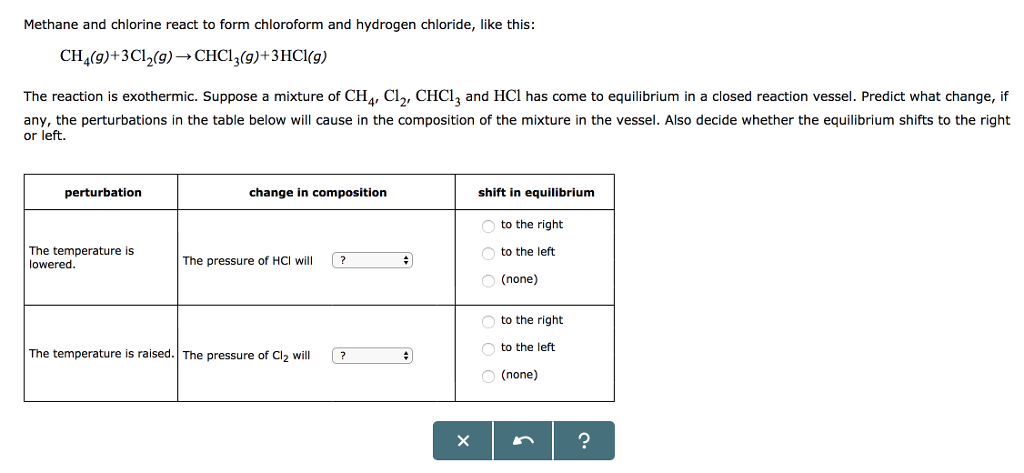 Solved Methane and chlorine react to form chloroform and | Chegg.com