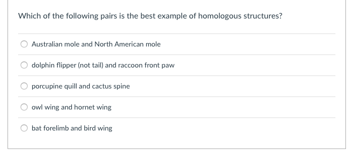 Solved: Which Of The Following Pairs Is The Best Example O... | Chegg.com