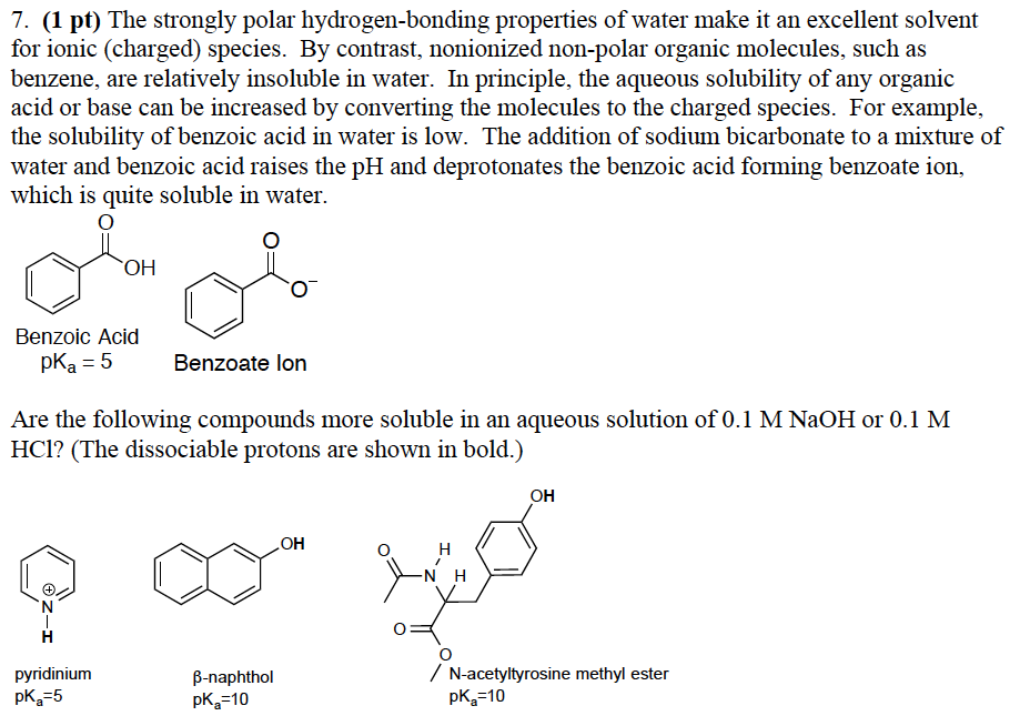 Solved The strongly polar hydrogen-bonding properties of | Chegg.com
