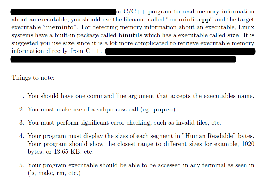 C Memory Reading Code Solved a C/C++ program to read memory information about an | Chegg.com