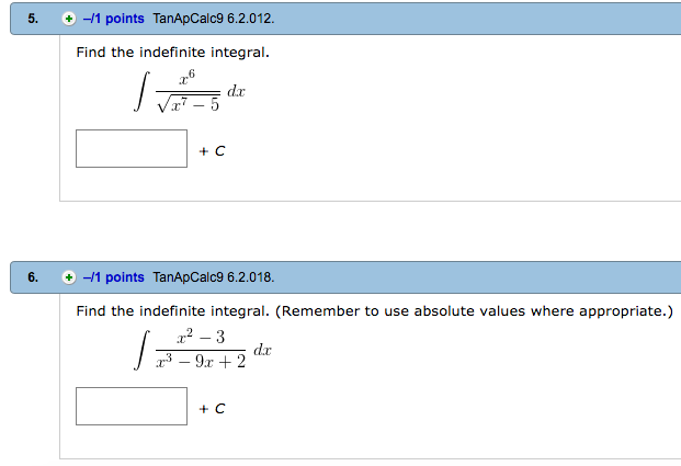 Solved Find The Indefinite Integral Integral