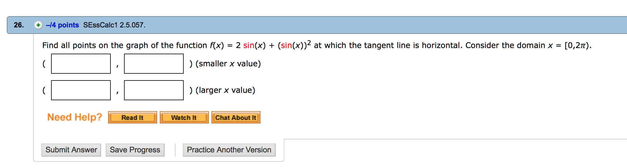 Solved 26. SEssCalc1 2.5.057. Find all points on the graph