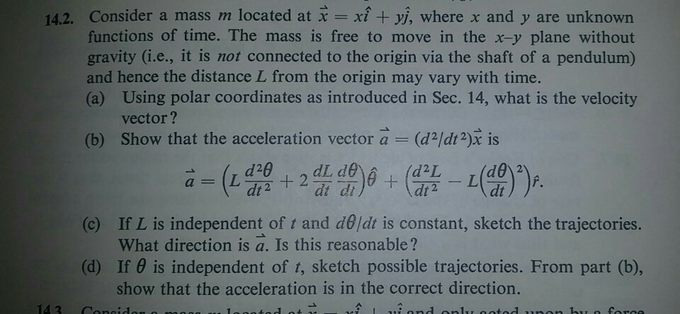 Solved 142 Consider A Mass Rn Located At X X1 y Where X Chegg