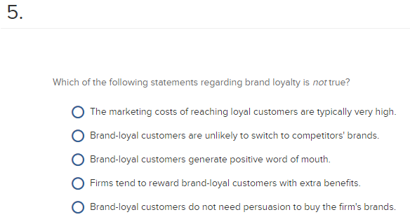 Solved Which of the following statements regarding brand | Chegg.com