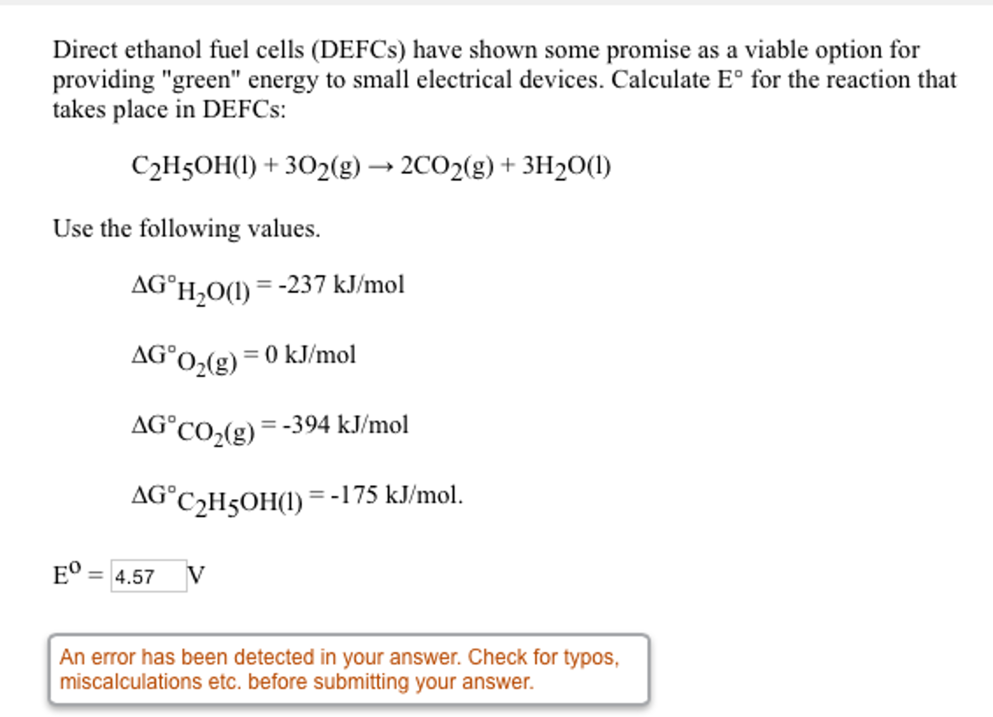 Solved Direct ethanol fuel cells (DEFCs) have shown some