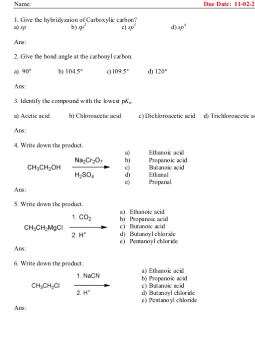 Solved Give the hybridyzaion of Carboxylic carbon? sp sp^2 | Chegg.com