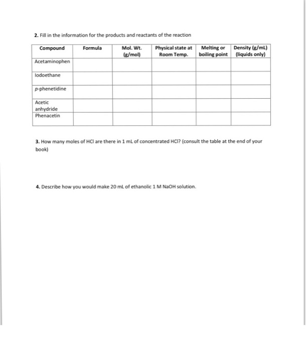 Solved help With orgo chem lab, questions 34