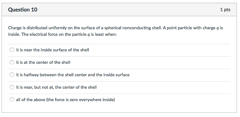 Solved Charge is distributed uniformly on the surface of a | Chegg.com