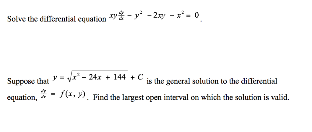 Solved Solve The Differential Equation Xy Dy dx Y 2 2xy Chegg