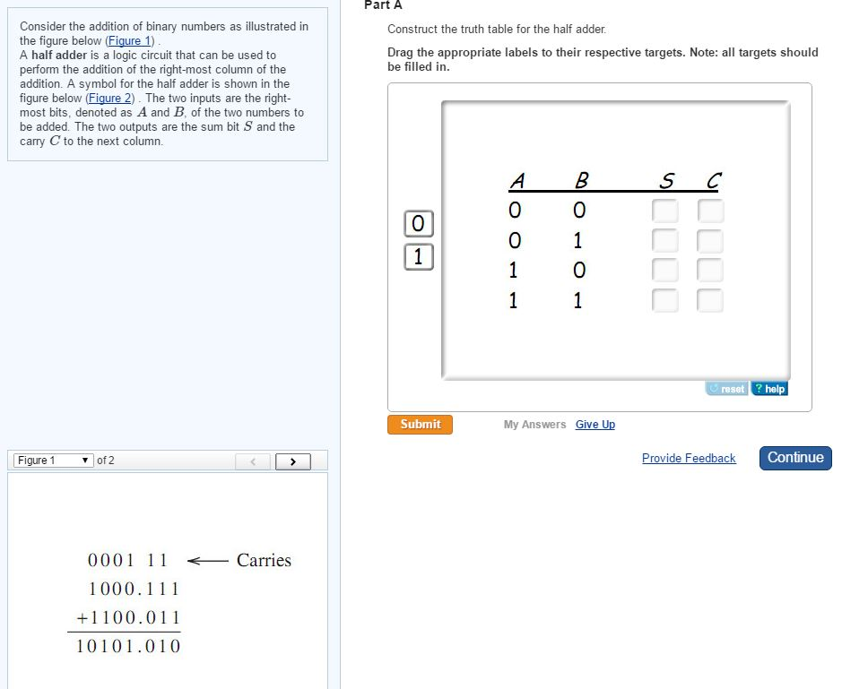 Solved Consider The Addition Of Binary Numbers As | Chegg.com