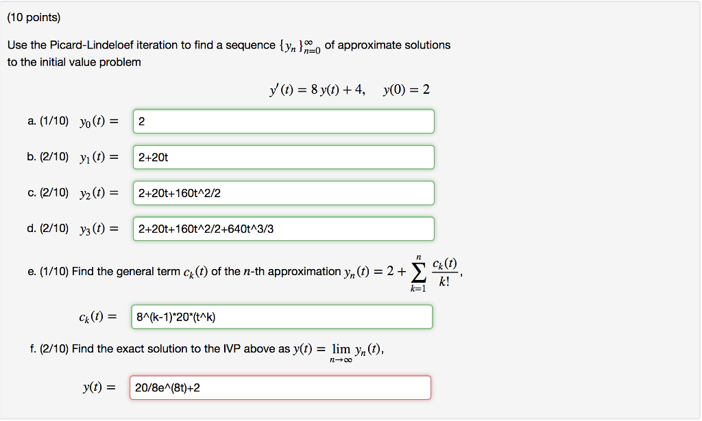 Solved use the picard lindeloef iteration to find a chegg