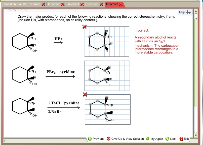 Solved Draw the major product for each of the following | Chegg.com
