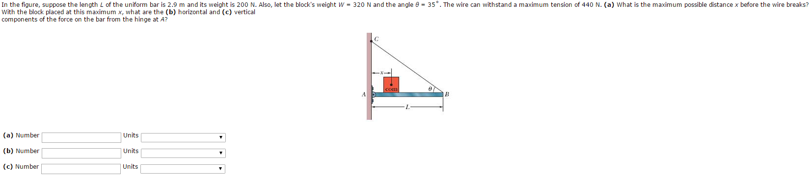Solved In The Figure Suppose The Length L Of The Uniform Chegg