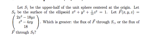 Solved Let S1 be the upper-half of the unit sphere centered | Chegg.com