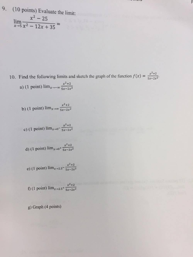 solved-evaluate-the-limit-lim-x-rightarrow-5-x-2-25-x-2-chegg