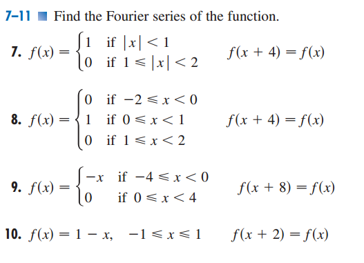 Solved Find the Fourier series of the function. | Chegg.com