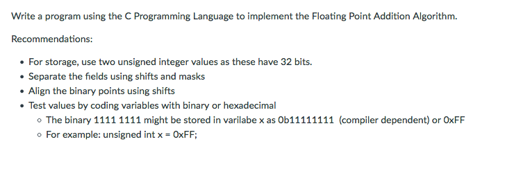 Solved Write a program using the C Programming Language to | Chegg.com