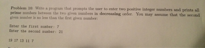 Solved Write a program that prompts the user to enter two | Chegg.com