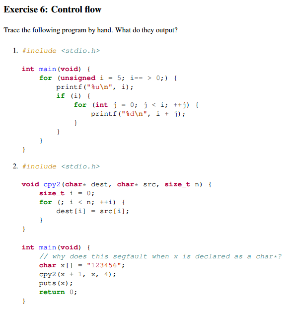 Solved Trace The Following Program By Hand. What Do They | Chegg.com