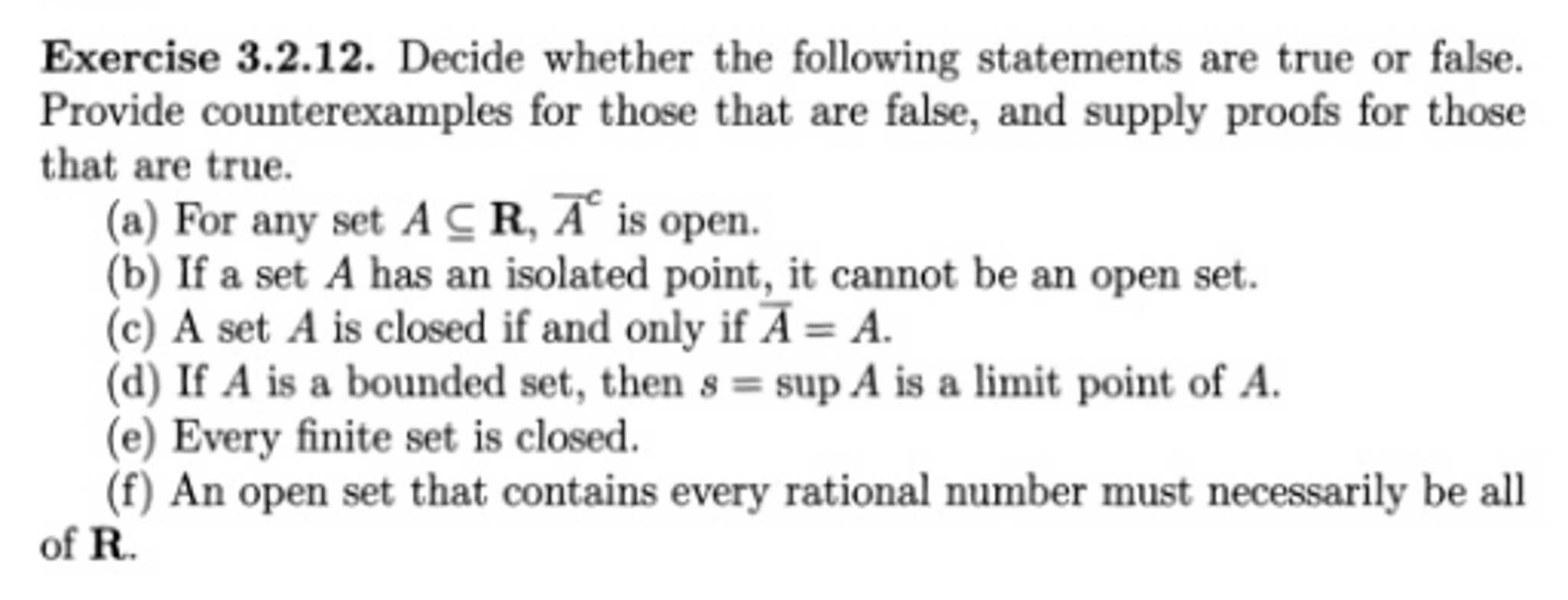 Solved Decide whether the following statements are true or | Chegg.com