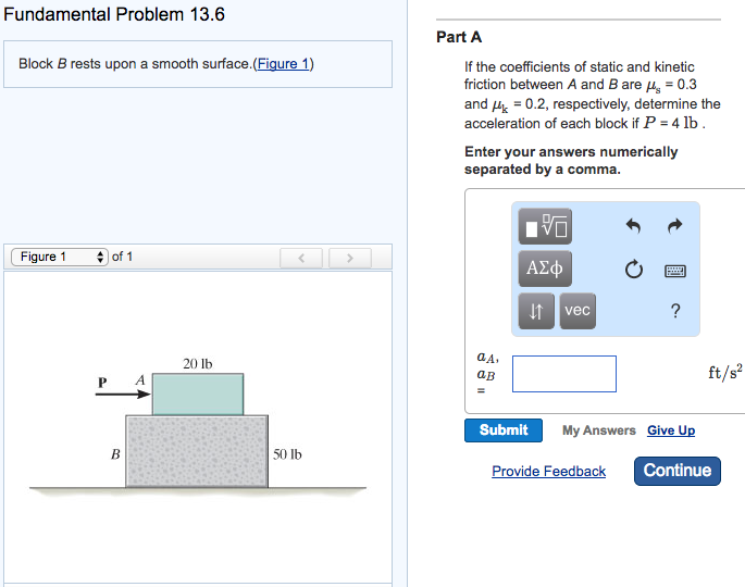 Solved Block B Rests Upon A Smooth Surface. If The | Chegg.com