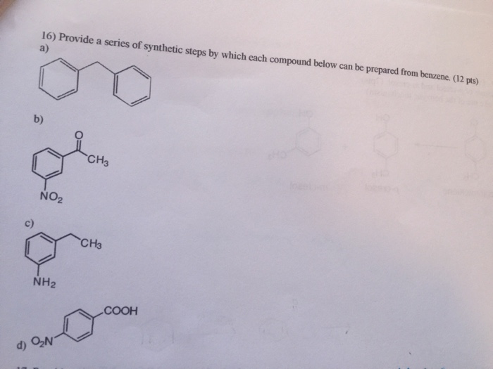 Solved Provide A Series Of Synthetic Steps By Which Each 