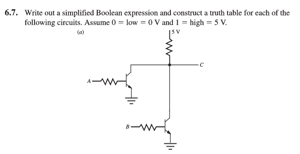 Solved 6.7. Write Out A Simplified Boolean Expression And | Chegg.com