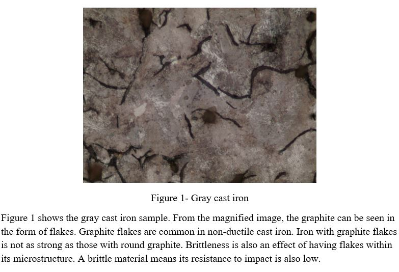 Solved Figure 1 Shows The Gray Cast Iron Sample From The 2778