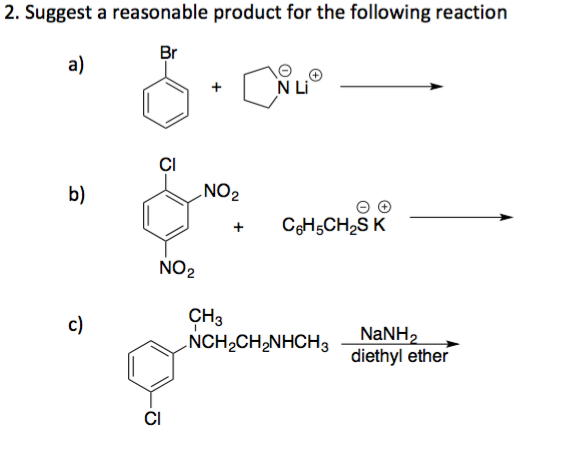 Solved Suggest A Reasonable Product For The Following 