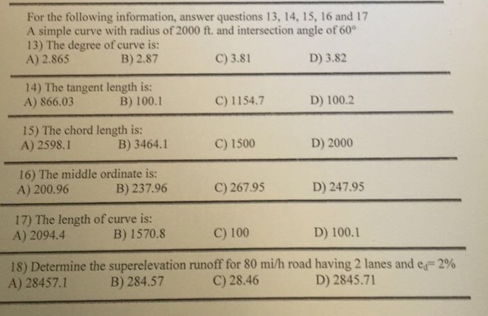 Solved For The Following Information, Answer Questions 13, | Chegg.com