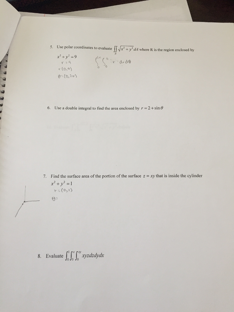 Solved Study Guide for upcoming Calc 3 test, need problems | Chegg.com