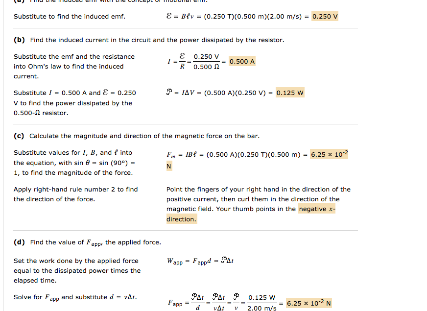 Solved (a) A sliding bar in figure a has a length of 0.504 m | Chegg.com